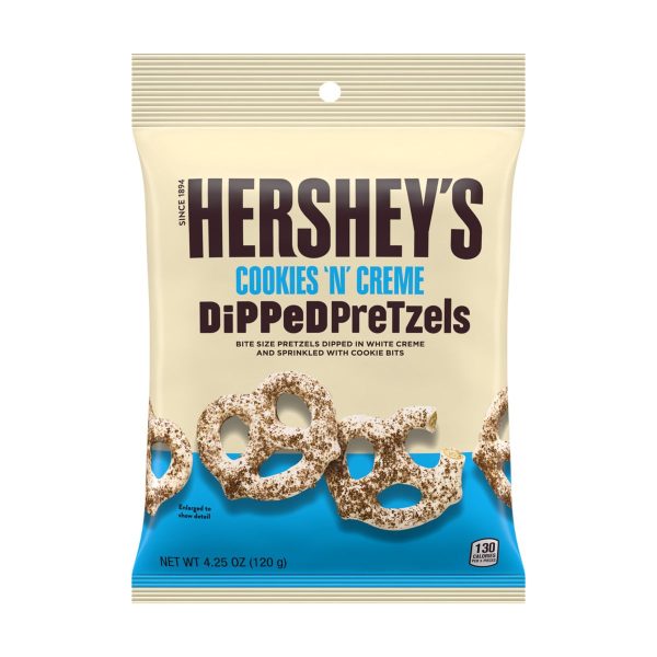 Hershey's Cookies & Creme Dipped Pretzels 4.5oz 12ct